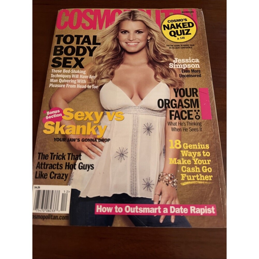 2008 December: COSMOPOLITAN Magazine w/Jessica Simpson Cover EXCELLENT CONDITION
